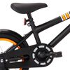 vidaXL Bici per Bambini con Trasportino Frontale 14'' Nero e Arancione