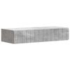 vidaXL Tavolino da Parete Laterale Grigio Cemento 87,5 x 34,5 x 17 cm