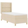 vidaXL Letto a molle con strisce LED Crema 80 x 200 cm Tessuto