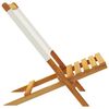 vidaXL Sedie da Giardino Pieghevoli 6pz Bianco Crema Tessuto e Legno