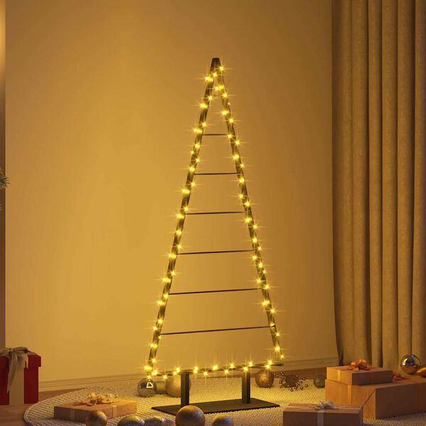 vidaXL Albero di Natale in metallo con supporto Nero 150 cm Acciaio