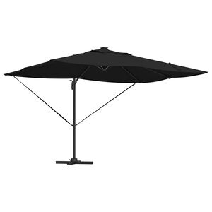 vidaXL Ombrellone 352 x 251 x 265 cm Poliestere e Alluminio Nero