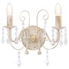 vidaXL Lampada da Muro con Perle Bianca per 2 Lampadine E14