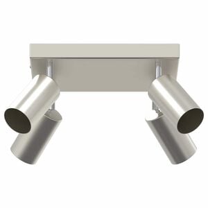 vidaXL Faretto da soffitto Nickel spazzolato 26 x 26 x 16.5 cm Acciaio