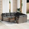 vidaXL Set Divano da Giardino 9 pcs Grigio