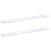 vidaXL Scaffale da parete 2 pcs Marmo Bianco 100 x 9 x 3 cm