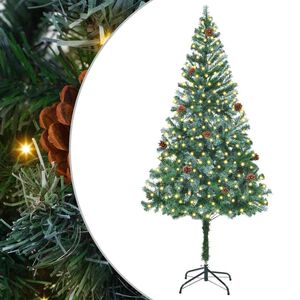 vidaXL Albero di Natale artificiale Verde 180 cm PVC e Acciaio