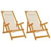vidaXL Sedia da spiaggia 2 pz Marrone Legno di Acacia Massello