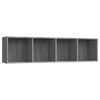 vidaXL Libreria/Mobile TV Grigio Sonoma 143x30x36 cm Legno Multistrato