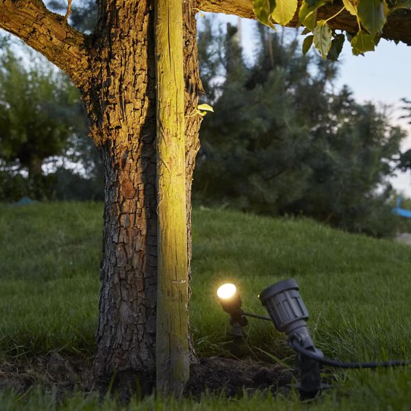 Luxform Faretti LED da Giardino Dominica 2 pz Nero LUX9522D.01