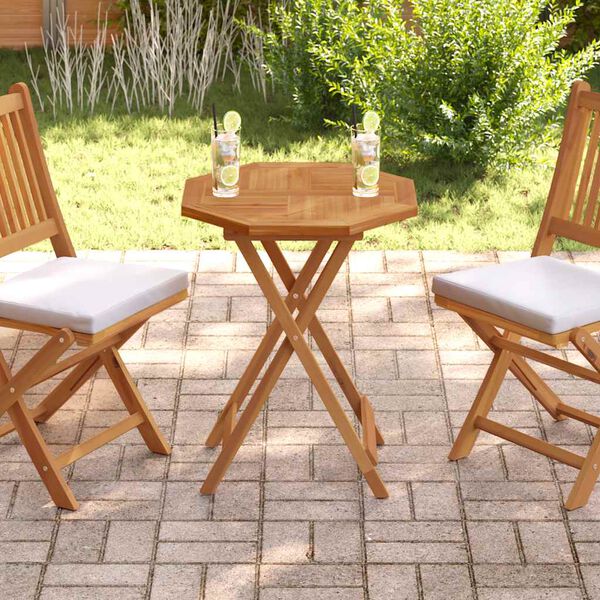 vidaXL Piano per Tavolo 60x60x2,5 cm Ottagonale Legno Massello di Teak