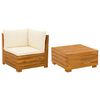 vidaXL Set Lounge da Giardino 2 Pezzo Marrone Legno di Acacia Massello