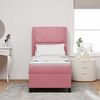 vidaXL Letto a molle con materasso Rosa 200 x 80 cm Poliestere