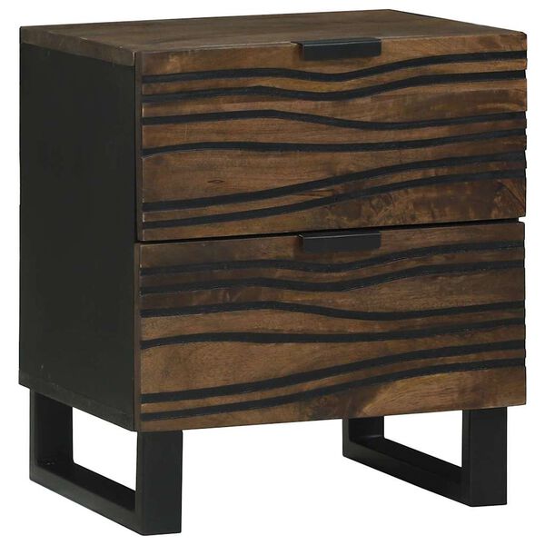 vidaXL Armadio da Notte Noce 40 x 33 x 46 cm Legno massello di acacia