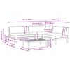 vidaXL Set di divani con cuscino 4 pcs Talpa Legno di Acacia Massello