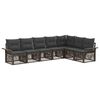vidaXL Set Divano da Giardino 7 pz Grigio polyrattan