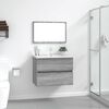 vidaXL Set Mobili da Bagno 2 pz Grigio Sonoma in Legno Multistrato