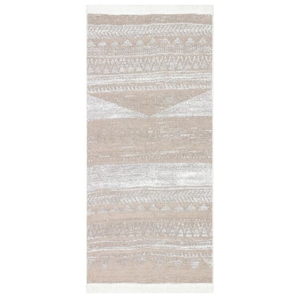 vidaXL Tappeto Beige 100x200 cm in Cotone
