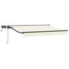 vidaXL Cornice per Tenda Manuale con LED Crema e Antracite 3,5 x 2,5 m