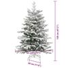 vidaXL Albero di Natale Artificiale con Rami Pieghevoli Bianco 120 cm