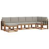 vidaXL Set di divani da esterno 7 pcs Grigio Naturale e Chiaro