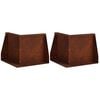 vidaXL Muro di contenimento 2 pz 50 x 50 x 30 cm Acciaio Corten