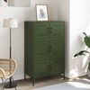 vidaXL Credenza Verde Oliva 68x39x113 cm in Acciaio