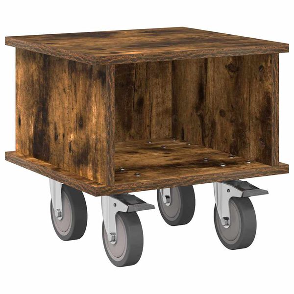 vidaXL Supporto TV Rovere fum&eacute; 37 x 35 x 35 cm Legno multistrato