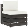 vidaXL Set Salotto da Giardino 6pz con Cuscini Legno Impregnato Grigio