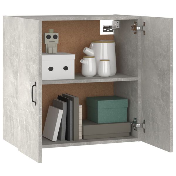 vidaXL Armadietto a Muro Grigio Cemento 60x31x60 cm Legno Multistrato