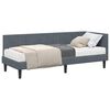 vidaXL Struttura Letto Angolare con Materasso 2 pz Grigio Scuro