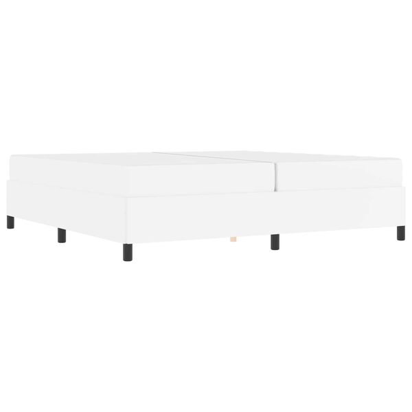 vidaXL Struttura del letto con materasso Bianco 200 x 200 cm Tessuto