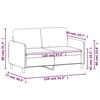 vidaXL Divano a 2 Posti Grigio Chiaro 120 cm in Tessuto