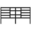 vidaXL Testiera per Letto Nera 206x4x104 cm in Legno Massello di Pino