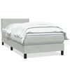 vidaXL Giroletto a Molle con Materasso Grigio Chiaro 100x210cm Velluto