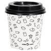vidaXL Bicchieri di Carta Caff&egrave; con Coperchio 120ml 1000pz Bianco Nero