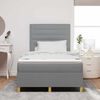 vidaXL Letto a Sorgente LED Grigio chiaro 120 x 190 cm Tessuto