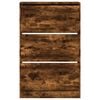 vidaXL Scarpiera Rovere Fumo 80x21x125,5 cm in Legno Multistrato