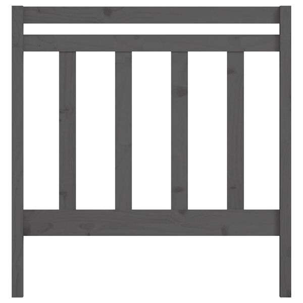 vidaXL Testiera per Letto Grigia 106x4x100cm in Legno Massello di Pino