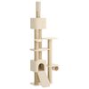 vidaXL Albero tiragraffi da pavimento a soffitto con palo in sisal