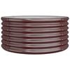 vidaXL Vaso Giardino Acciaio Zincato 80x80x36 cm Marrone