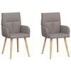 vidaXL Sedie da pranzo 2 pz Tessuto Tortora 60 x 56 x 96 cm