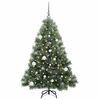 vidaXL Albero di Natale artificiale con 150 LED Verde 150 cm PE e PVC