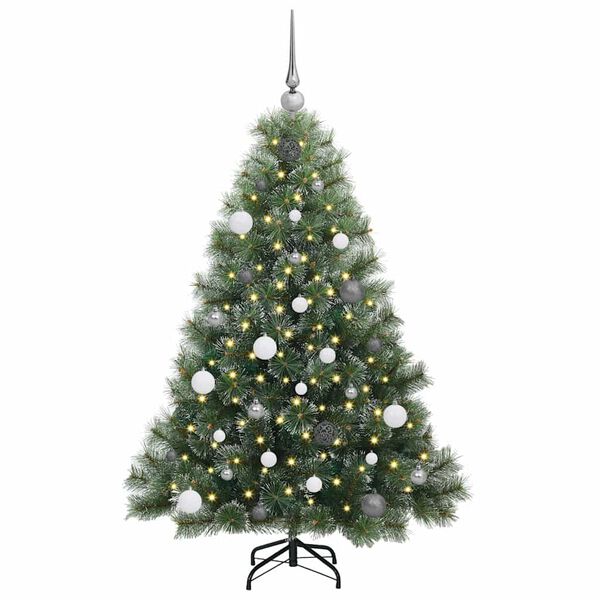 vidaXL Albero di Natale artificiale con 150 LED Verde 150 cm PE e PVC