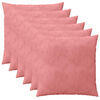 vidaXL Federa 6 pcs HEERLEN Rosa 60 x 60 cm Velluto