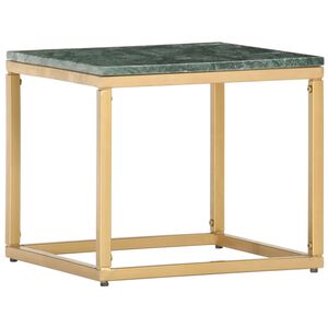 vidaXL Tavolino da Salotto Verde 40x40x35 cm Pietra Vera Testura Marmo