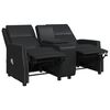 vidaXL Poltrona Massaggiante 2 Posti e Portabicchieri Nera Similpelle