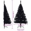 vidaXL Albero di Natale artificiale con luci integrate Nero 150 cm PVC