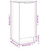 vidaXL Credenze 2 pz Nere 30x30x70 cm in Legno Multistrato