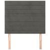 vidaXL Testiera Grigio Scuro 80x5x118/128 cm Velluto